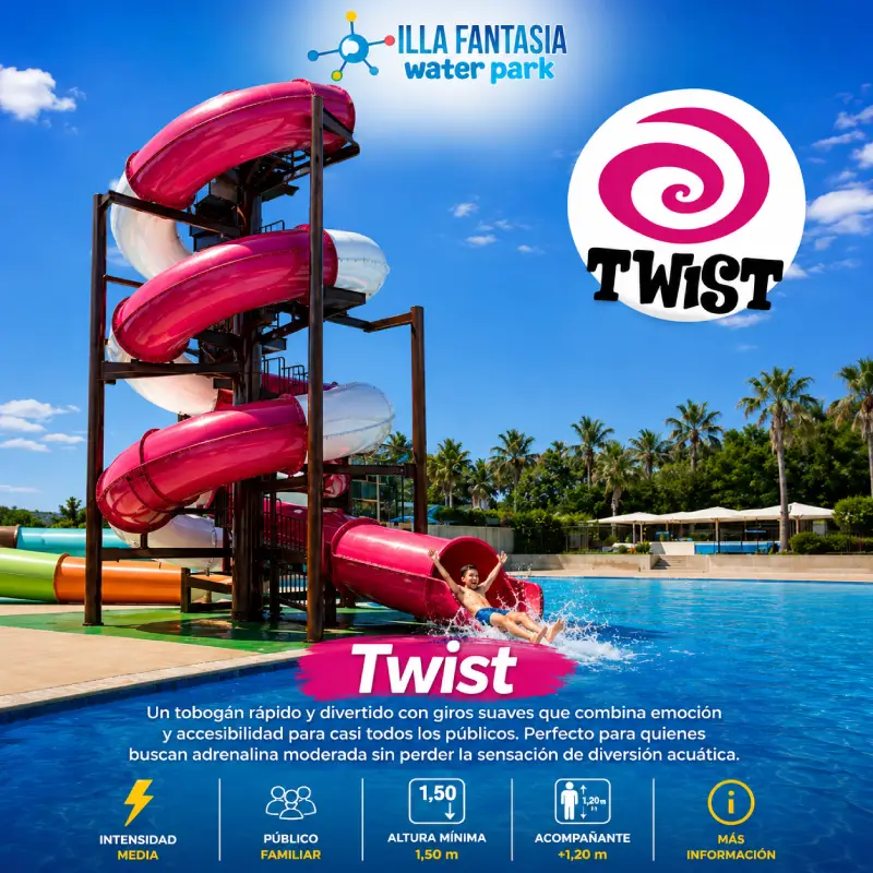 Illa Fantasía Parque Acuático Barcelona - Atracción Twist